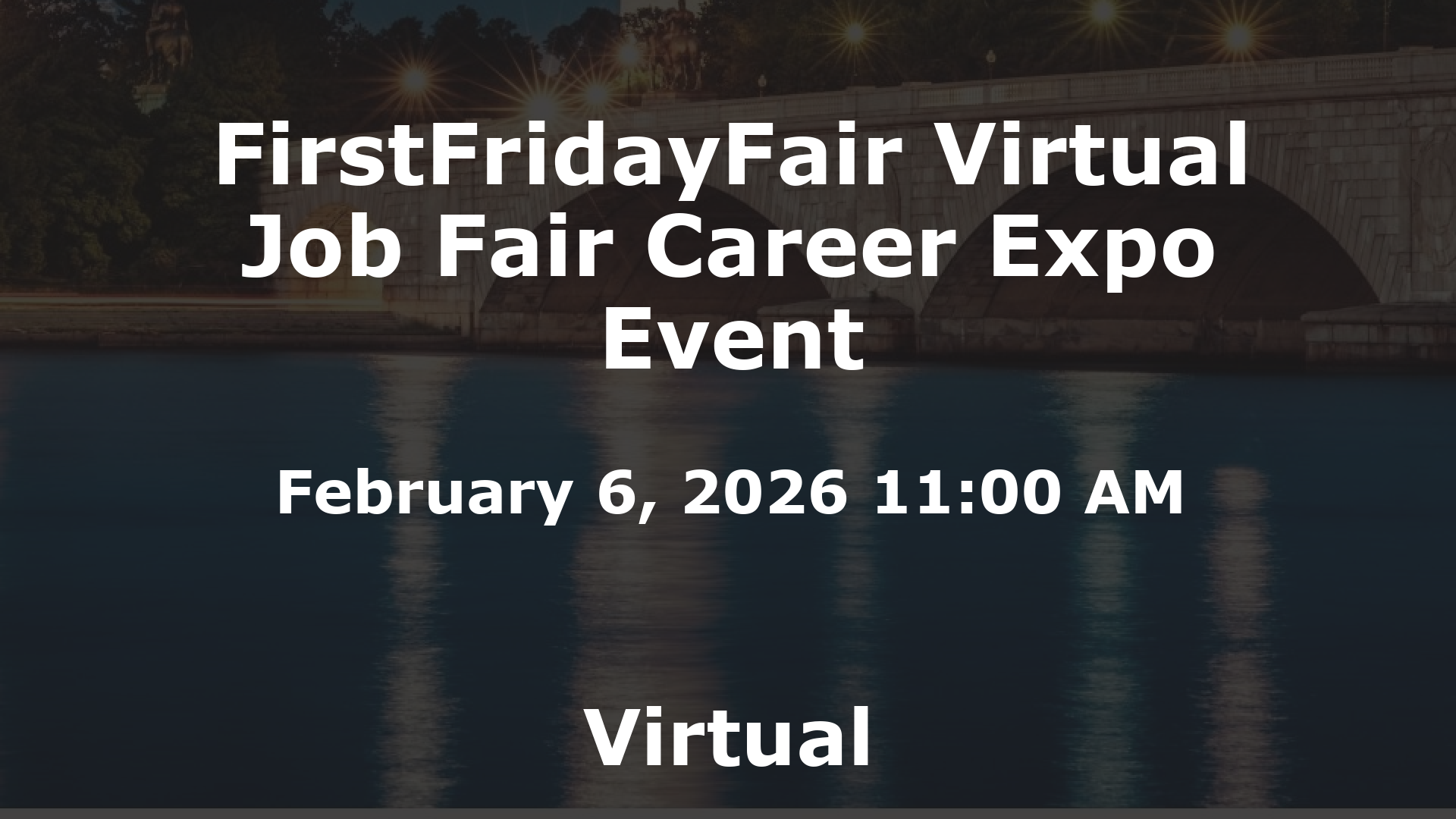 FirstFridayFair Virtual Job Fair Career Expo Event event image